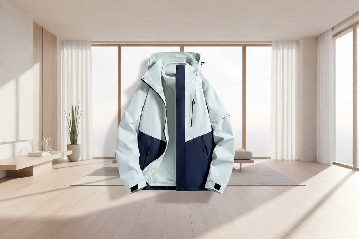 Men's Full Size Zip Up Hooded Waterproof Outdoor Jacket Plus Size - Multi-products Solution
