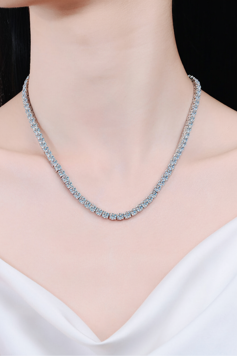 Moissanite Rhodium-Plated Necklace - Multi-products Solution