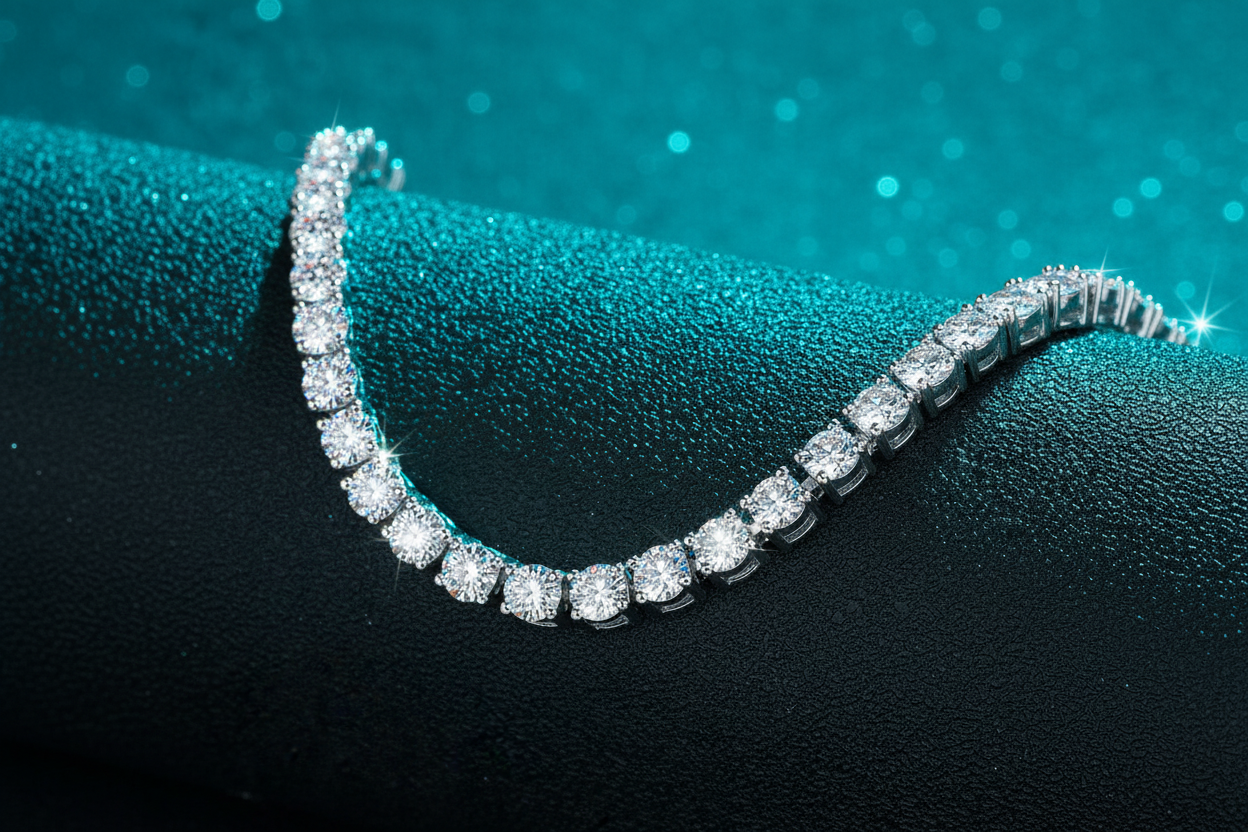 Moissanite Rhodium-Plated Necklace - Multi-products Solution